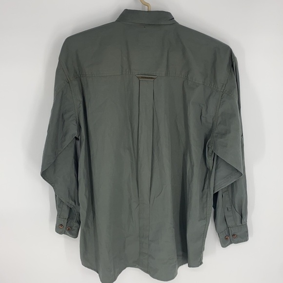 Flyshacker Men's Green Casual Button-Down Shirt 100% Cotton size Large - Picture 8 of 10